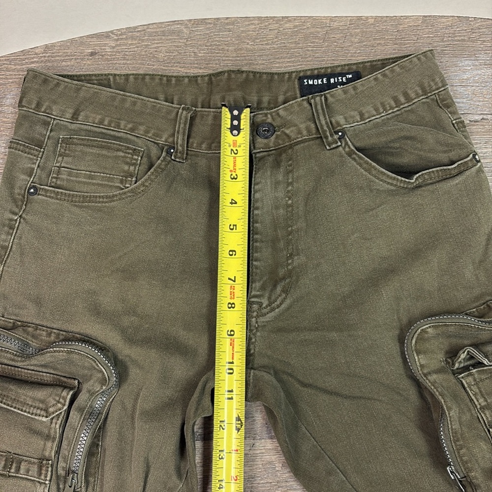 SOLD IN STORE Smoke Rise Cargo Taper Stretch Jeans -Olive Green 36x32 - Picture 7 of 8